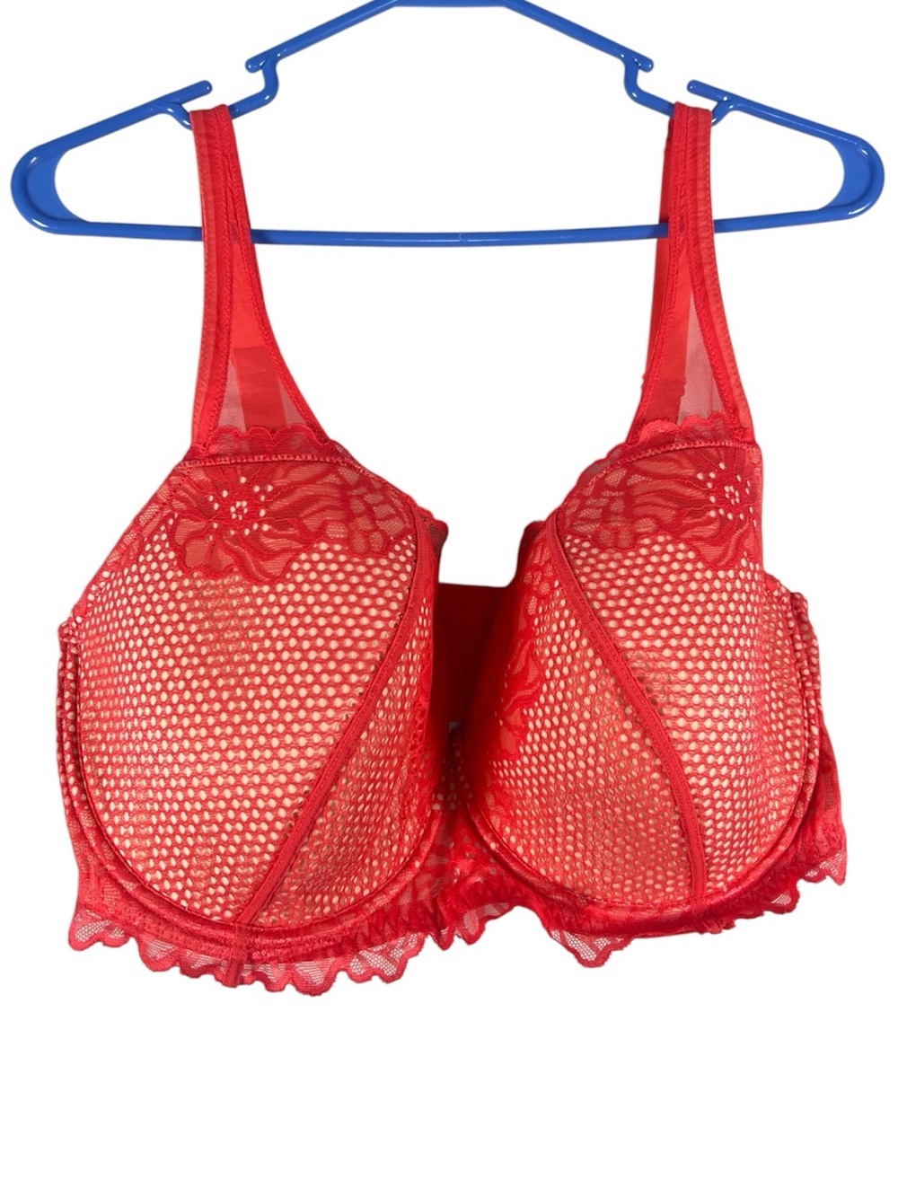 Adore Me Lace Coral Sexy Bra 38H